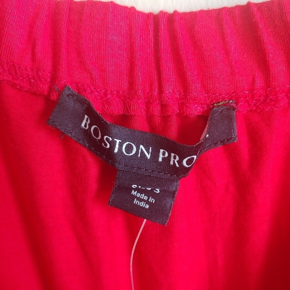 Boston Proper Red Embroidered Jumpsuit - Picture 3 of 5